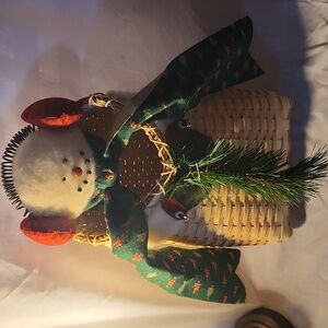 Snowman Card holder basket